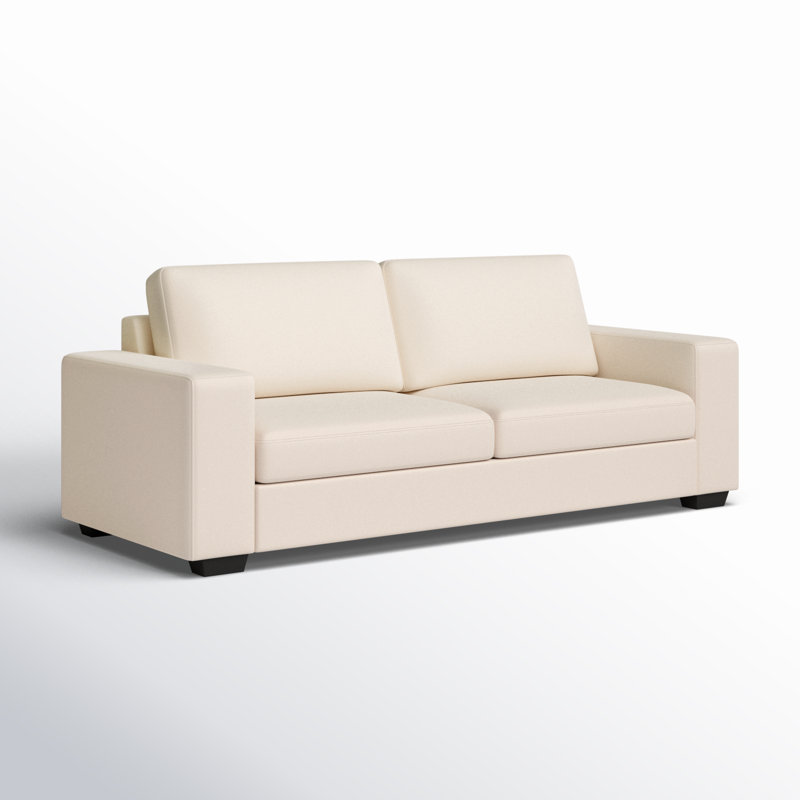 Canapé-lit tapissier Alden, Tissage de performance beige