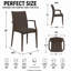 Fauteuil de patio empilable sans assemblage Mace - Chaise de salle à manger moderne en tissu toutes saisons imperméable et robuste-124128377-30181370