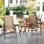 3 Pieces Garden Bistro Set Folding Table and Chairs-825515600