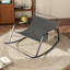 Chaise berçante avec fauteuil coulissant inclinable rembourré en cuir technique-1549110876