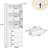 73.23'' Tall Storage Cabinet Bookcase with 3 Drawers and 3-Tier Open Shelves Wooden Bookshelf Kitchen Pantry Storage Organizer Cabinets for Living Room, Study, Kitchen,Bathroom,White-491818577