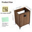 Base de meuble-lavabo 24 po sans lavabo supérieur, meuble-lavabo moderne simple avec 2 portes à fermeture douce, armoire de salle de bain autoportante en bois avec pieds en métal, brun-1277265667