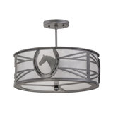 Rustic Lodge 2 - Light Semi Flush Mount