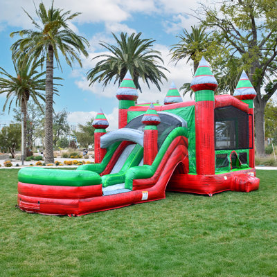 Jeu gonflable et glissade d'eau pour enfants JumpOrange Midnight (avec piscine et souffleur)