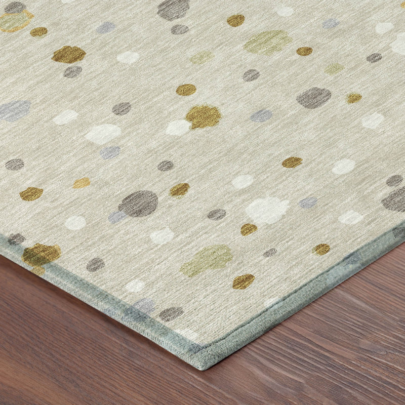 Machine Washable Indoor/Outdoor Chantille ACN2518 Geometric Rug, Rectangle 8' x 10', Beige
