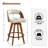 Chandler Modern Swivel Linen Counter Stool And Bar Stool (Set Of 3)-165949330-165949337