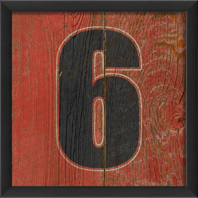 Number Six Framed Textual Art