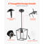 Luminaire suspendu noir en métal avec abat-jour en verre
