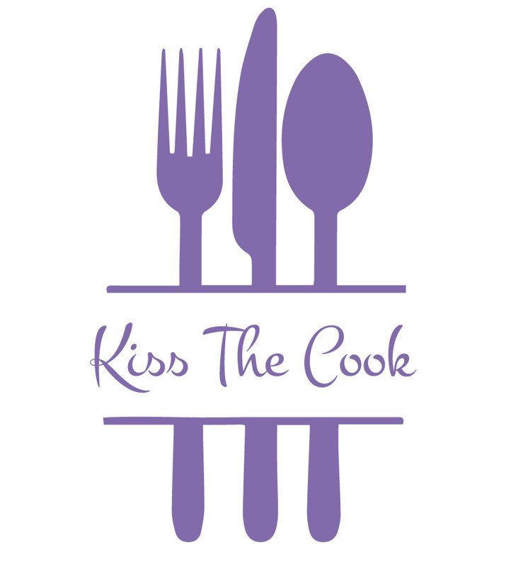 Adhésif décoratif cuisine Kiss the Cook, H 33 po x l 20 po x P 0,01 po, Bleu azur