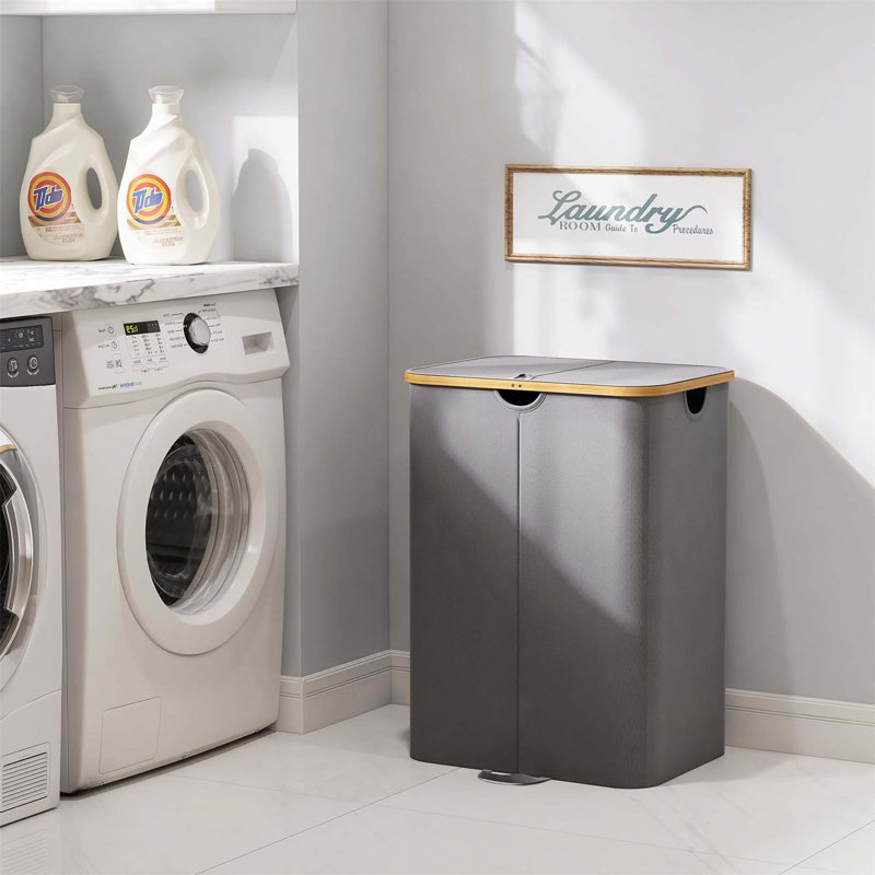 Bhargava Laundry Hamper with Handles, 69 x 53 x 40, Grey