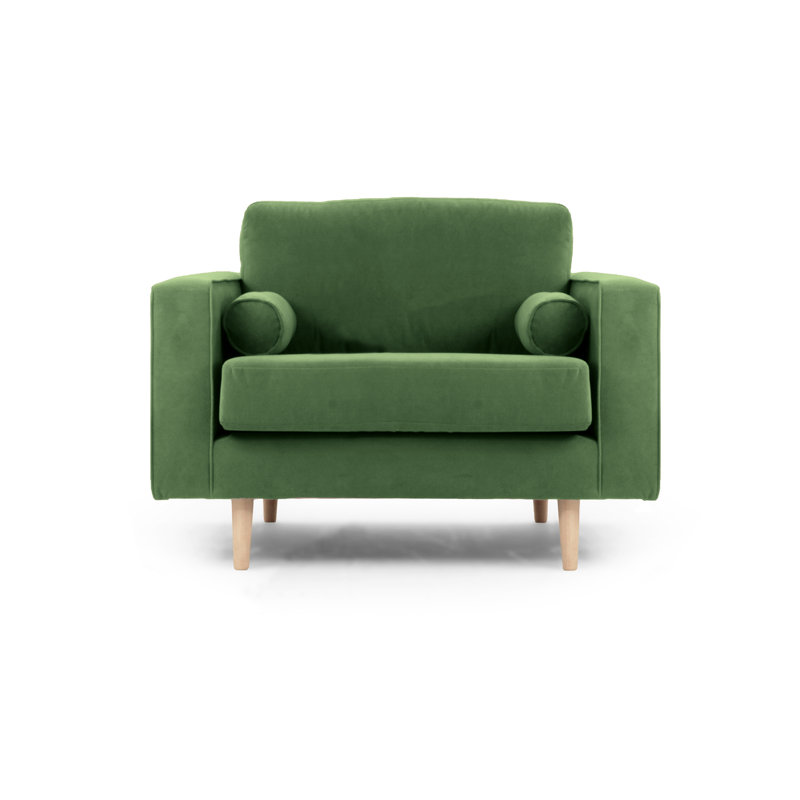 Boubacar Velvet Sofa, Grass Green, 2