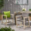 Acacia Wood and Wicker Outdoor Dining Chairs Set of 2-1370124575