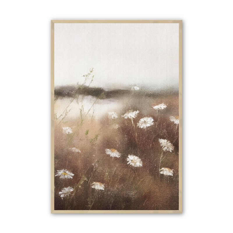 Misty Meadows II, reproduction d'art encadrée, H 15,5 po x l 12,5 po x P 1 po, Érable brut