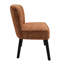 Chaise compacte brune: 100% doux, pieds en bois, siège en mousse confortable, chaise à dossier rainuré pour les petits espaces: revêtement, conception solide et élégante