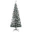 Arbre de Noël artificiel mince enneigé 6 pi avec branches réalistes et 492 pointes