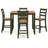 Malkin Counter Height Dining Table And 4 Barstools, Set Of 5-99374619