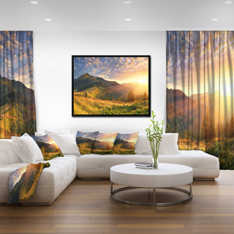 « soleil d’été », reproduction de photo sur toile tendue encadrée "summer, H 12 po x l 20 po x P 1 po
