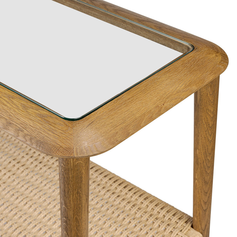 Carmelo Console Table-Medium Brown Oak