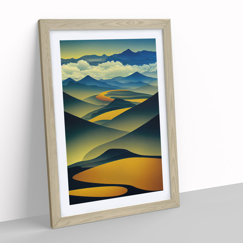 Abstract Mountain Landscapes No.3 - Wall Art, Paper, White, 34cm h x 25cm W