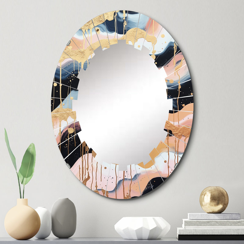 Bougner - Miroir mural moderne ovale, 30 po x 20 po
