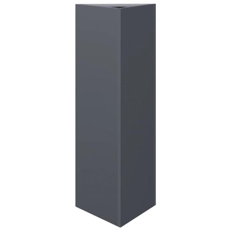 Grand pot de jardin durable en acier anthracite, H 29,5 po x l 11,8 po x P 10,2 po, Anthracite, 1