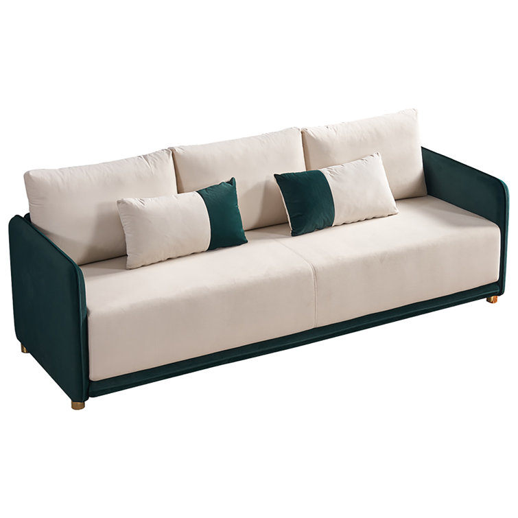 Latitude Run® Ferihan 88.67 Chenille Square Arm Sofa with