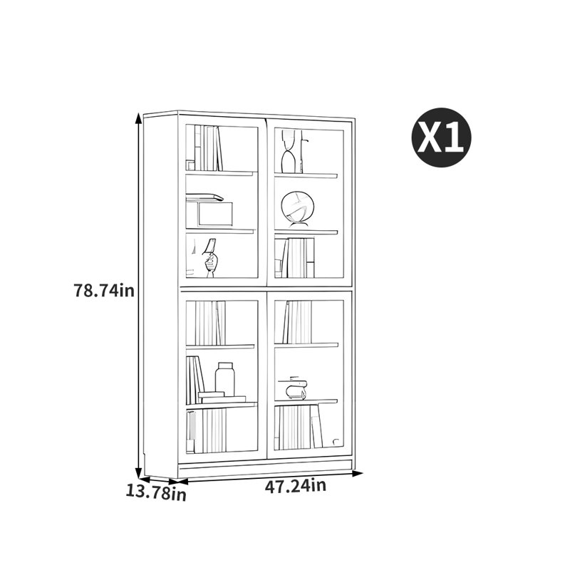 Chanelle, 78.74" H x 47.24" W x 13.78" D