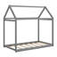 Lit simple simple, base de lit basse moderne en bois massif-746326977