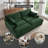 Oversized Upholstered Green Chenille Sleeper Sofa Bed Lounge sofa with Armrests & Throw Pillows-2021870856