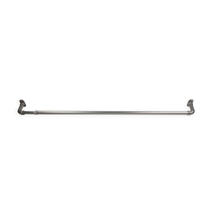 Tringle à rideaux simple occultante réglable Gershom 5/8 po, Nickel satiné, 28 po à 48 po