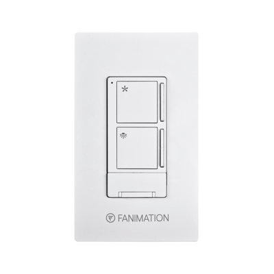 Ceiling Fan Wall Control With Receiver - 3 Speed Fan And Light - White