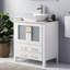30" White Modern Single Bathroom Vanity With Ceramic Sink