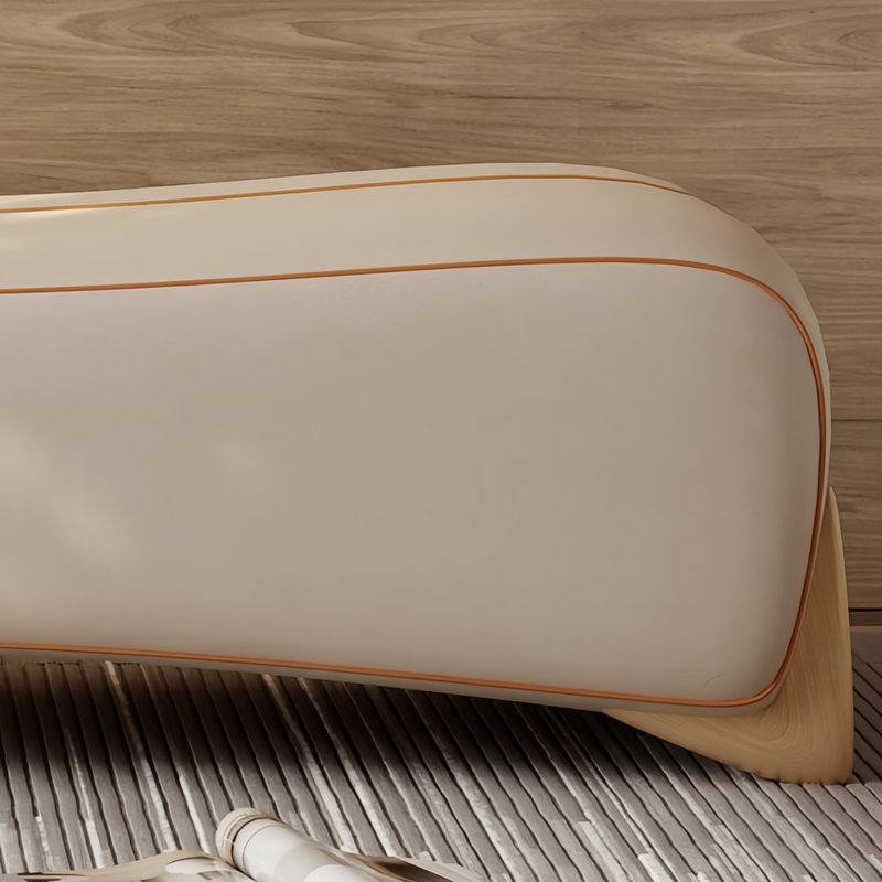 Banc de rangement Shontaya, H 17,71 po x l 70,86 po x P 19,68 po, Beige