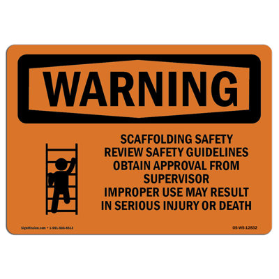 Scaffolding Safety Review Guidelines Sign