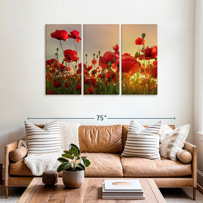 Coquelicots Harnek, H 36 po x l 57 po