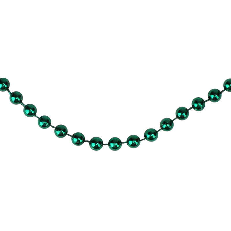 Guirlande de Noël perlée artificielle, Vert, L 15 pi