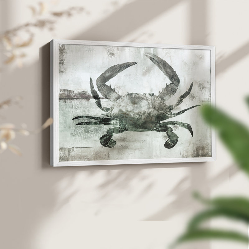 Crabe neutre I - impression encadrée - réarmable, H 11 po x l 14 po, Blanc