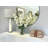 Delphinium and Cherry Blossom Floral Arrangement in Vase
