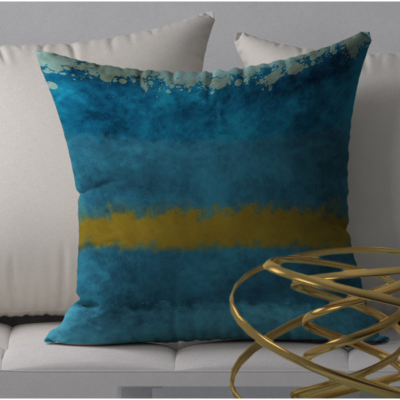 Abstract Throw Pillow, 24" H x 24" W