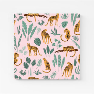 HAND DRAWN LEOPARDS - Wrapped Canvas Print