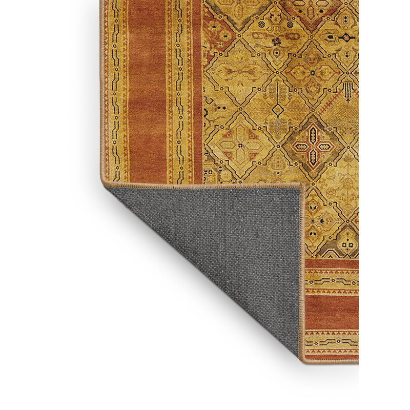 Tapis beige / rouge Southwestern, Rectangle 5 pi x 8 pi