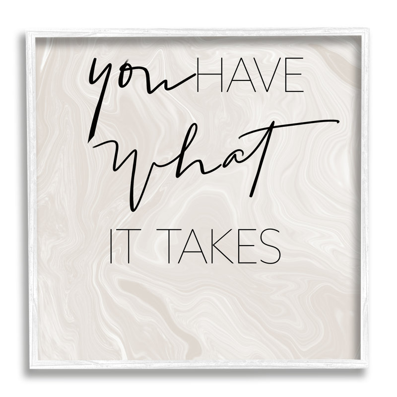 What It Takes cmw-068, art mural personnalisé, Estampe numérique encadrée blanc bord de mer, H 12 po x l 12 po, Oui