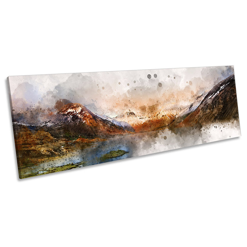 Lake District Gable Mountains - Wrapped Canvas Panoramic Print, 45.72cm H x 137.16cm W