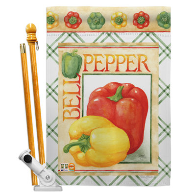 Double Sided 40'' H x 28'' W Polyester Flag Set