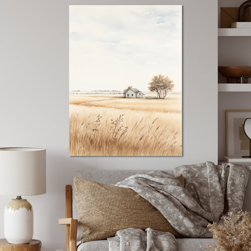 Prairie beauté dévoilée sur toile, Gold Picture Framed, 32" H x 16" W