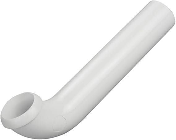 1-1/2" x 7.8" Plastic P Bend Slip Joint White for Kitchen Sink and Drains