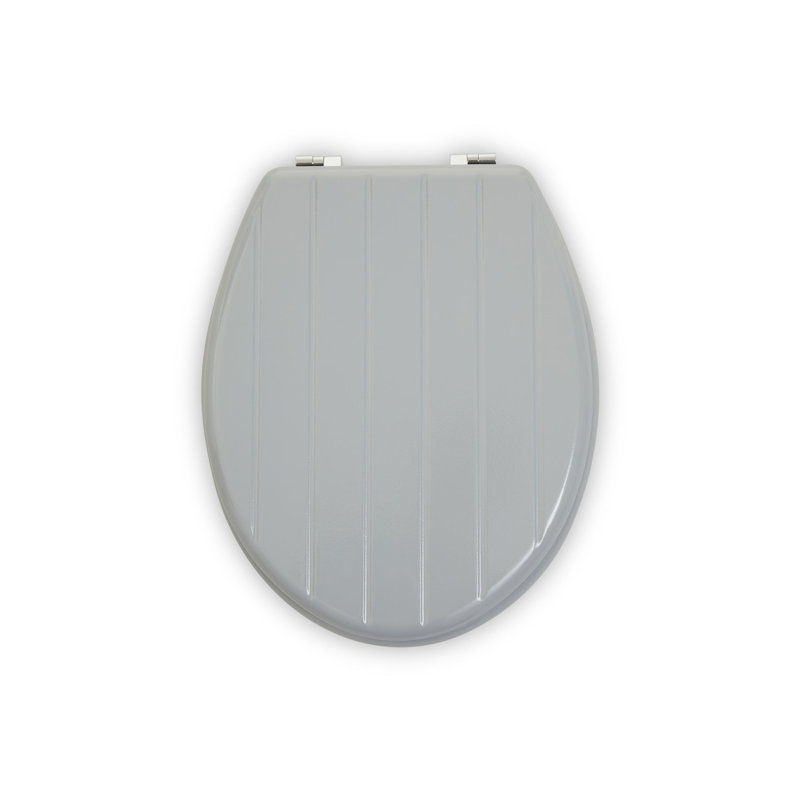 Kempson Elongated Standard Toilet Seat, Grey
