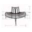 Banc de jardin en forme d'arbre demi-cercle-109762804