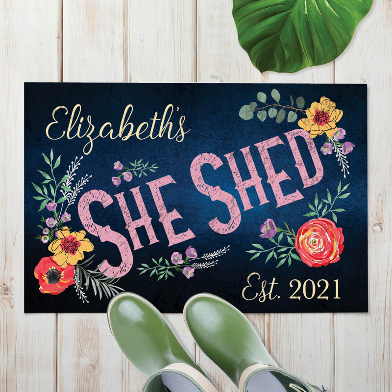 Tapis d'intérieur / extérieur antidérapant She Shed, H 0,13 po x L 27 po x l 18 po