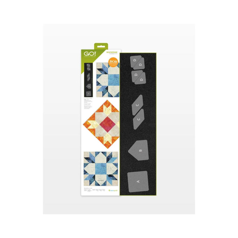 AccuQuilt GO! Matrice de découpe de tissu à bord 8 po Weathervane pour projets de courtepointe
